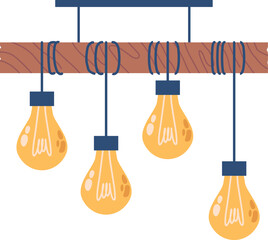 Ceiling lamp loft style vector illustration © Pavlo Syvak