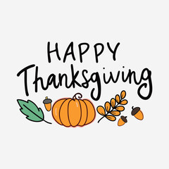 Festive Happy Thanksgiving Vector Graphics