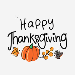 Festive Happy Thanksgiving Vector Graphics