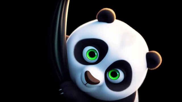 3D cute adorable panda cartoon