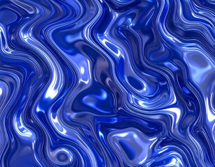 Obraz premium Abstract blue liquid texture