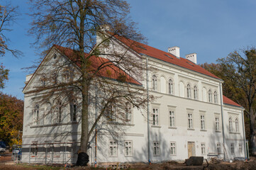 Obraz premium Baranowice Palace is historic building, comprehensive renovation. Żory, Poland.
