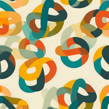 Abstract Pretzel Shape Pattern