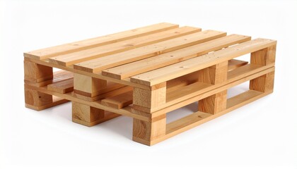 wooden pallets isolated on white background