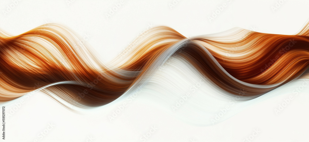 Poster abstract flowing lines in warm tones creating a dynamic visual wave effect.