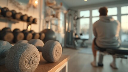 Energetic Fitness Instructor Captured While Recording Workout Guide at Home