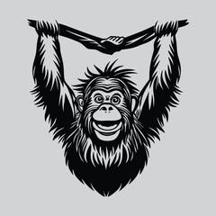 Tribal Orangutan Illustration