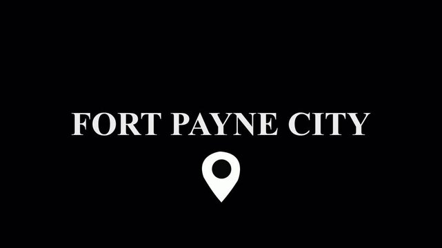 Fort Payne City, Fort Payne City Logo Effects blck background.