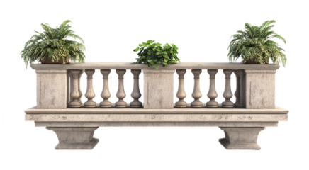 Terrace for Outdoor Living and Architecture - Isolated on White Background