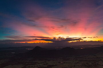 sunset over the mountains