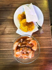 ceviche shrimp on a plate