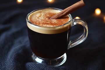 Warm Spiced Coffee in Glass Mug