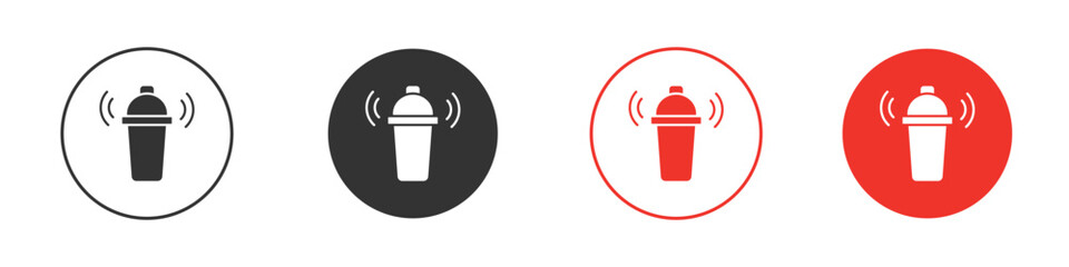 Shaker icon pictogram in solid version.