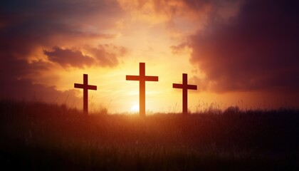 Christian Symbolism: Crosses And Faith In Religion During Lenten Season And Holy Week In The Catholic Church