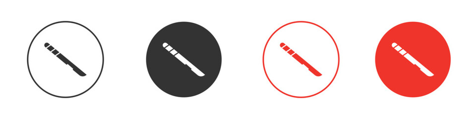 Scalpel icon pictogram in solid version.