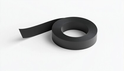 Versatile Black Vinyl Tape For General Use On White Surfaces - A Handy Solution For Various Repairs And Projects.
