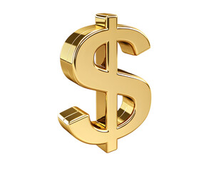 Fototapeta premium A gold dollar sign with a gold colored dollar