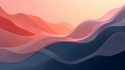 Abstract Topography: Rolling Peaks of Red and Blue