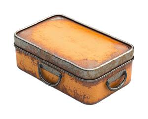 Tin Box for Vintage Storage and Collectibles - Isolated on White Background
