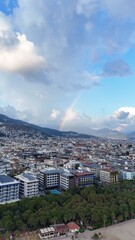 Sea waves shoreline. Rocky turquoise coast. Sunset ocean beach. High quality