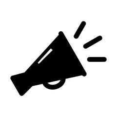 Megaphone silhouette icon with simple and modern design