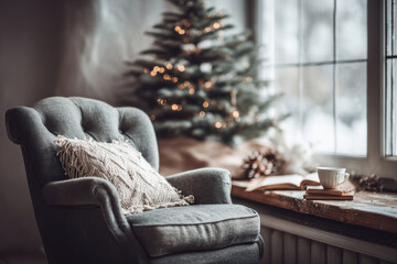 minimalist atmosphere celebrating christmas in usa focusing on meditation and reflection