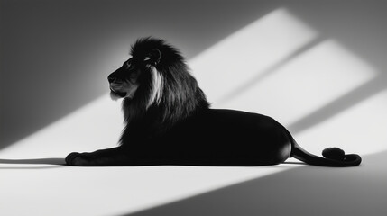 lion of judah silhouette exuding strength