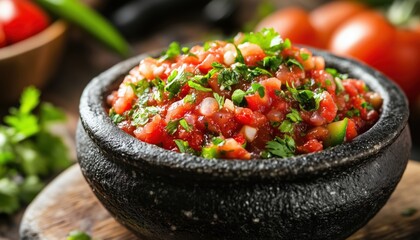 Authentic Mexican Salsa Sauce: A Classic Condiment From Latin America Packed With Traditional Flavors And Ingredients To Enhance Your Favorite Dishes.