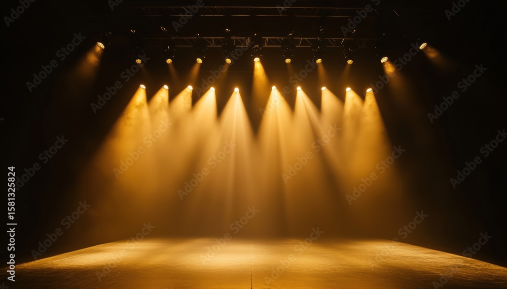 Poster light points directly targeting center frame with dark background and light dots, featuring 4 soffit