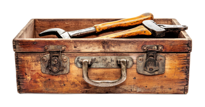 Toolbox for Organization and Tool Storage - Isolated on White Background