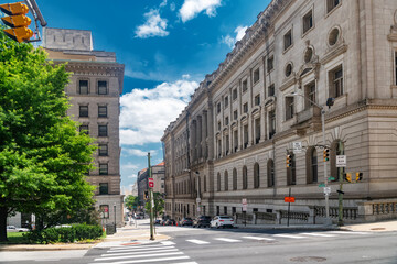 Naklejka premium Travel to Baltimore Maryland with skyline and downtown architecture