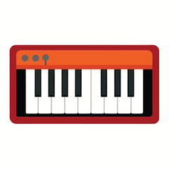 Fototapeta premium Vintage Keyboard Illustration Retro Keys and Classic Music Design