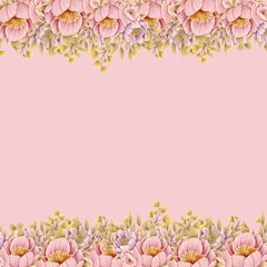 beautiful flower themed frame