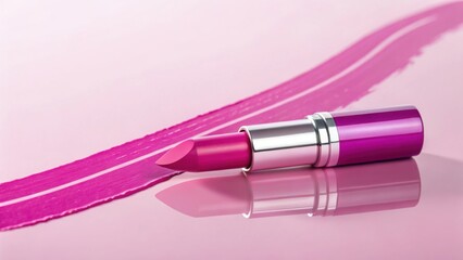 pink lipstick on a black background