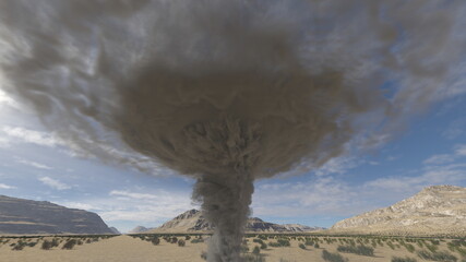 竜巻　3DCGレンダリング