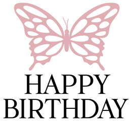 Happy Birthday | Butterfly Bday Artwork | Vector Butterflyy Illustration