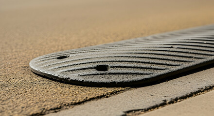 Road Safety Speed Bump Installed On Asphalt Surface For Traffic Calming