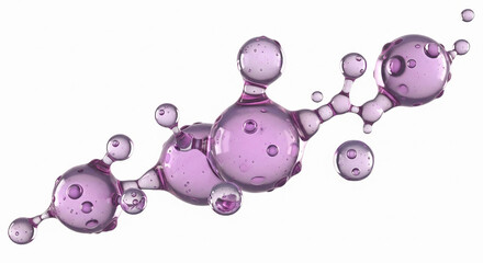 Scientific molecular structure and cosmetic serum drop, DNA and chemical formula design