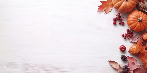 Autumnal Harvest Abundance: Thanksgiving Festive Background