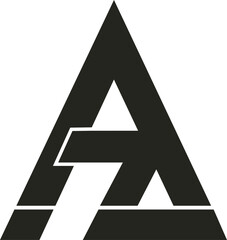 Modern AZ logo vector featuring bold, intertwined letters with sharp edges and a sleek gradient finish, perfect for branding or digital media.