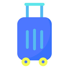 Travel Bag icon with flat style