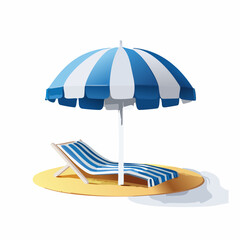 blue beach umbrella