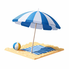 beach umbrella and chair 