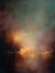 Vast empty universe space filled with colorful nebula and cosmic clouds painting the night sky