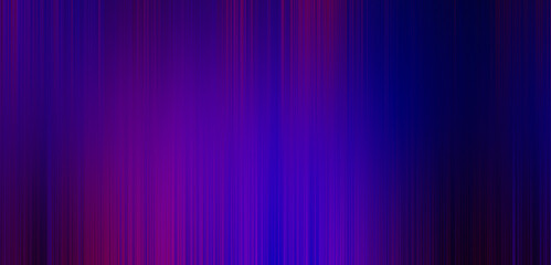 Abstract Vertical Stripes of Purple and Blue . Dark purple, pink blue, gradient background, blurred neon color flow, grainy texture effect, futuristic banner design