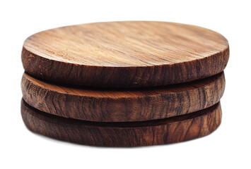 Wooden Coasters for Drink Protection and Style - Isolated on White Background