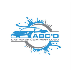 Professional Car Wash, Automotive Cleaning and Detailing Logo Vector.