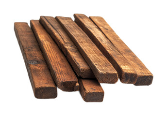 Wooden Slats for Rustic and Vintage Home Decor - Isolated on White Background