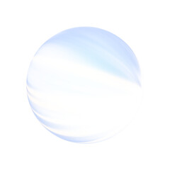 Soft Blue Glowing Sphere on Transparent Background