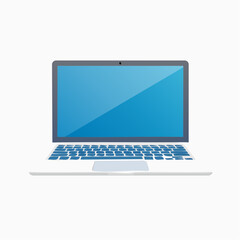 laptop computer with blue screen